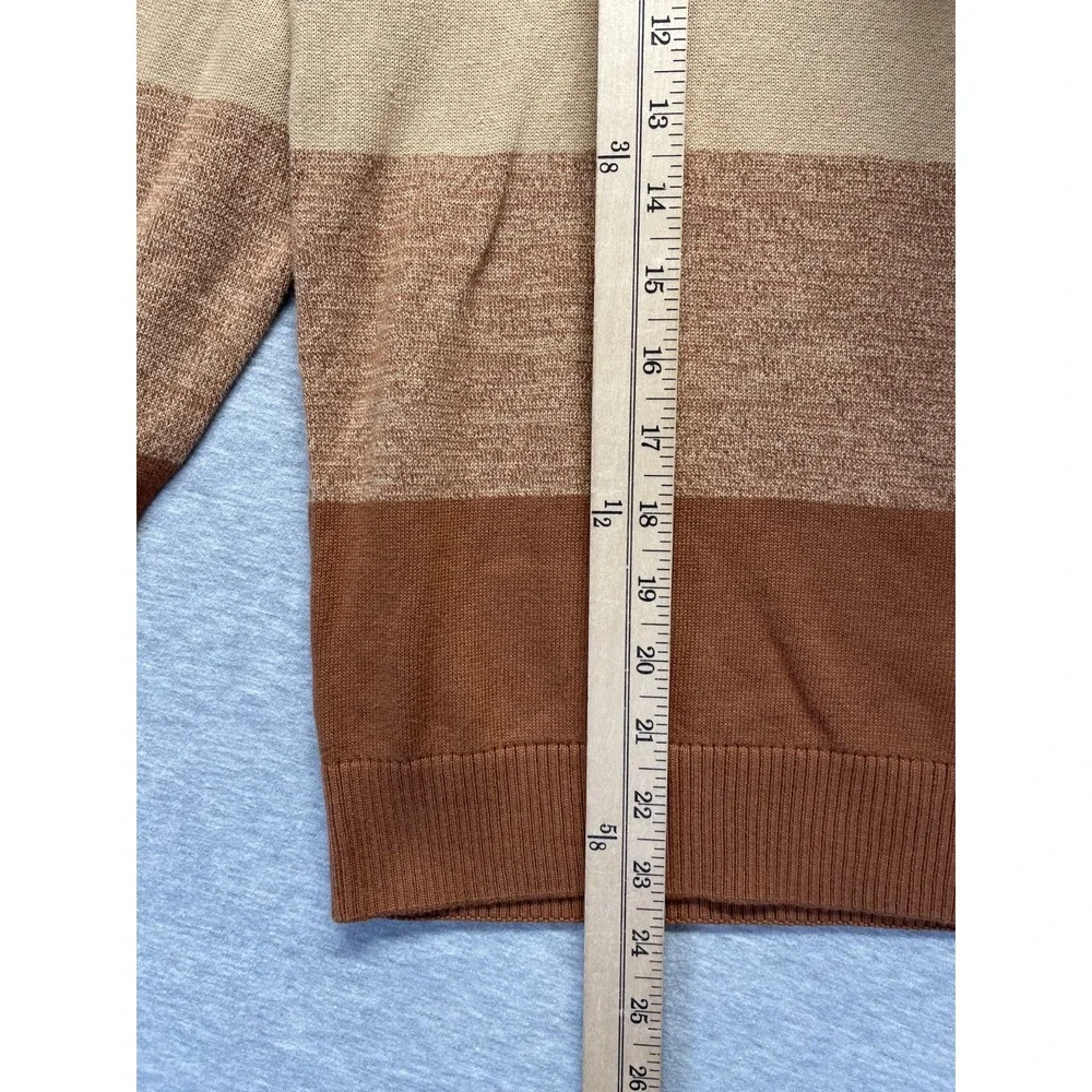 The Children's Place Sweater Boys Large 10/12 Brown Colorblock Cotton Tight Knit